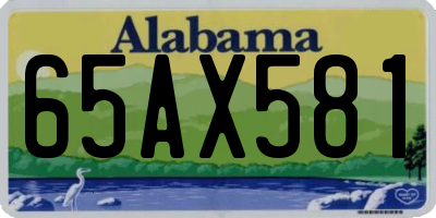 AL license plate 65AX581
