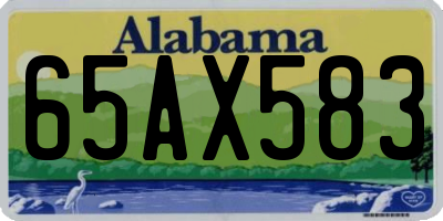 AL license plate 65AX583