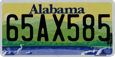 AL license plate 65AX585