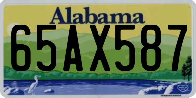 AL license plate 65AX587