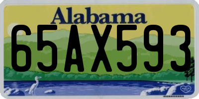 AL license plate 65AX593