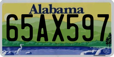 AL license plate 65AX597