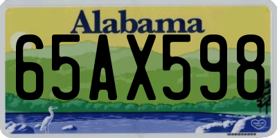 AL license plate 65AX598