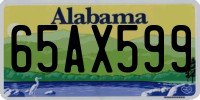 AL license plate 65AX599