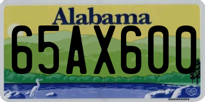 AL license plate 65AX600