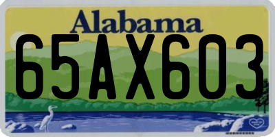 AL license plate 65AX603