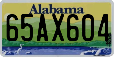 AL license plate 65AX604