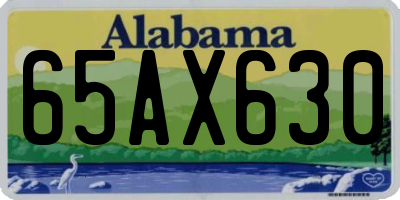 AL license plate 65AX630