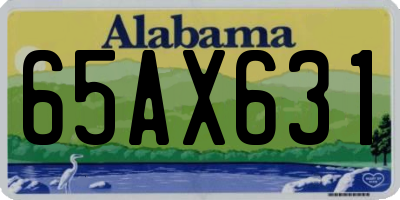 AL license plate 65AX631