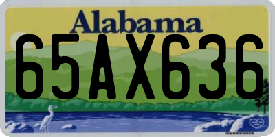 AL license plate 65AX636