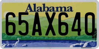 AL license plate 65AX640