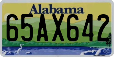 AL license plate 65AX642