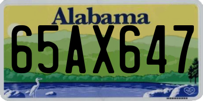 AL license plate 65AX647