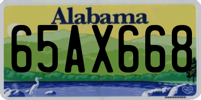 AL license plate 65AX668