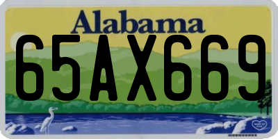 AL license plate 65AX669