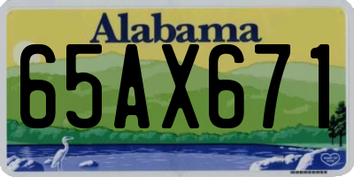 AL license plate 65AX671