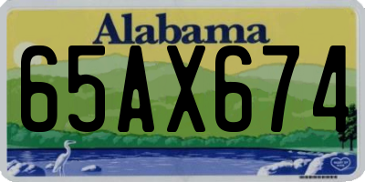 AL license plate 65AX674