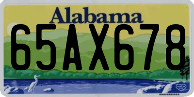 AL license plate 65AX678