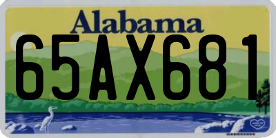 AL license plate 65AX681