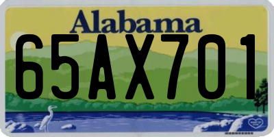 AL license plate 65AX701