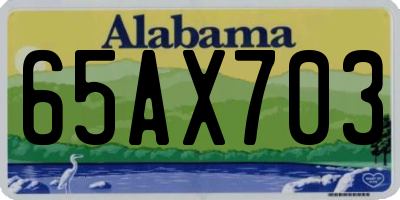 AL license plate 65AX703