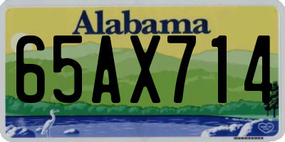 AL license plate 65AX714