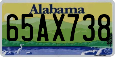 AL license plate 65AX738