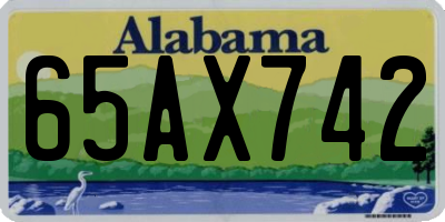 AL license plate 65AX742