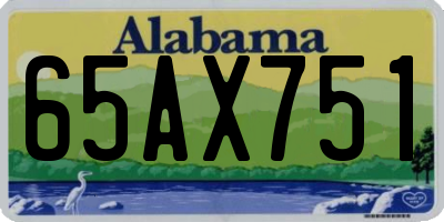 AL license plate 65AX751