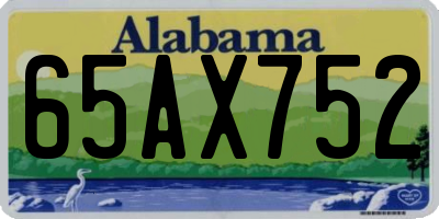 AL license plate 65AX752