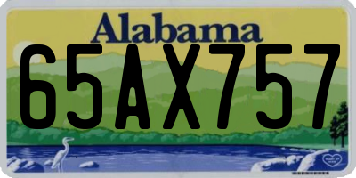 AL license plate 65AX757