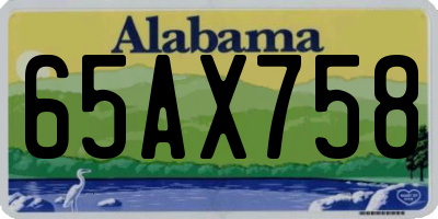 AL license plate 65AX758