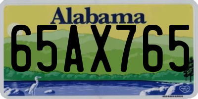 AL license plate 65AX765