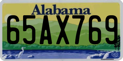 AL license plate 65AX769