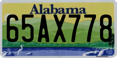 AL license plate 65AX778