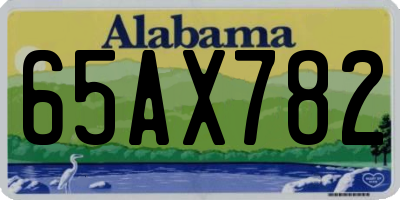 AL license plate 65AX782