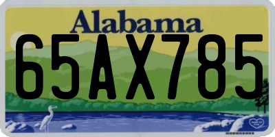 AL license plate 65AX785