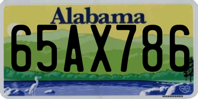 AL license plate 65AX786