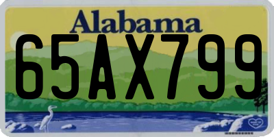AL license plate 65AX799