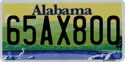 AL license plate 65AX800