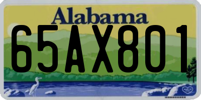 AL license plate 65AX801