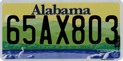 AL license plate 65AX803