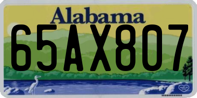 AL license plate 65AX807