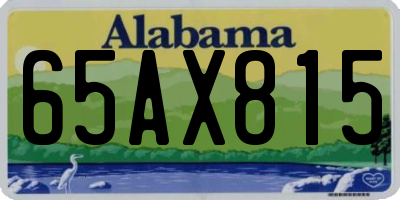 AL license plate 65AX815