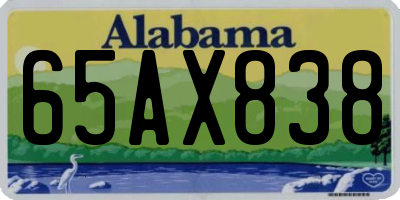 AL license plate 65AX838