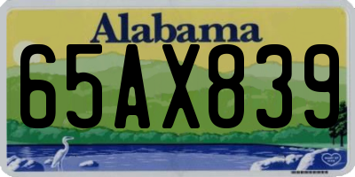AL license plate 65AX839