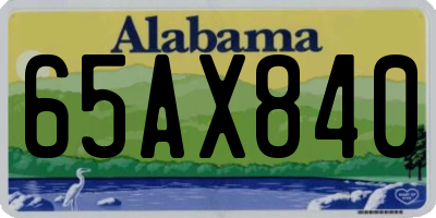 AL license plate 65AX840