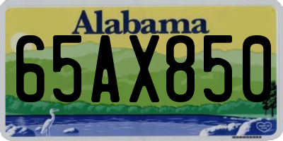 AL license plate 65AX850