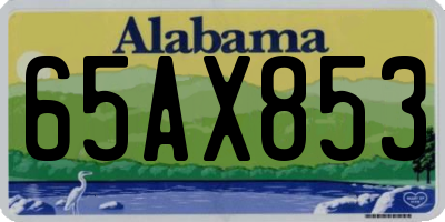 AL license plate 65AX853