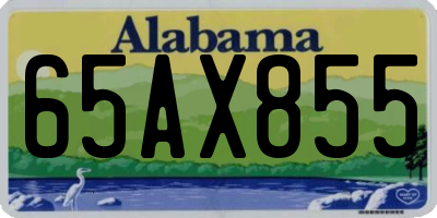 AL license plate 65AX855